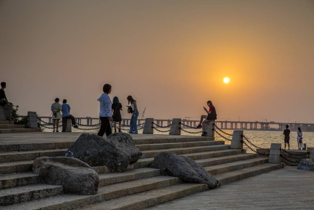 固戍码头掠影:站在观海平台赏日落,感受海天一色