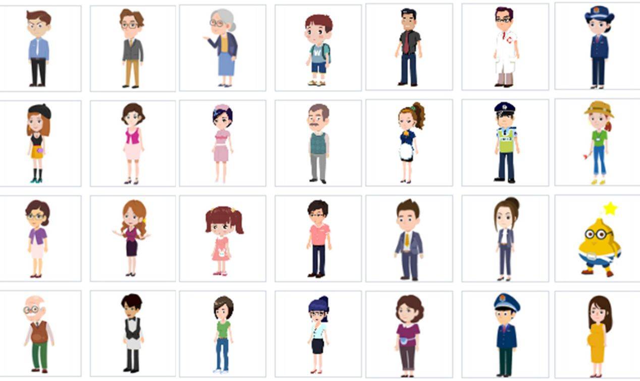 此外,focusky内置的矢量素材有六千多个,分类明确