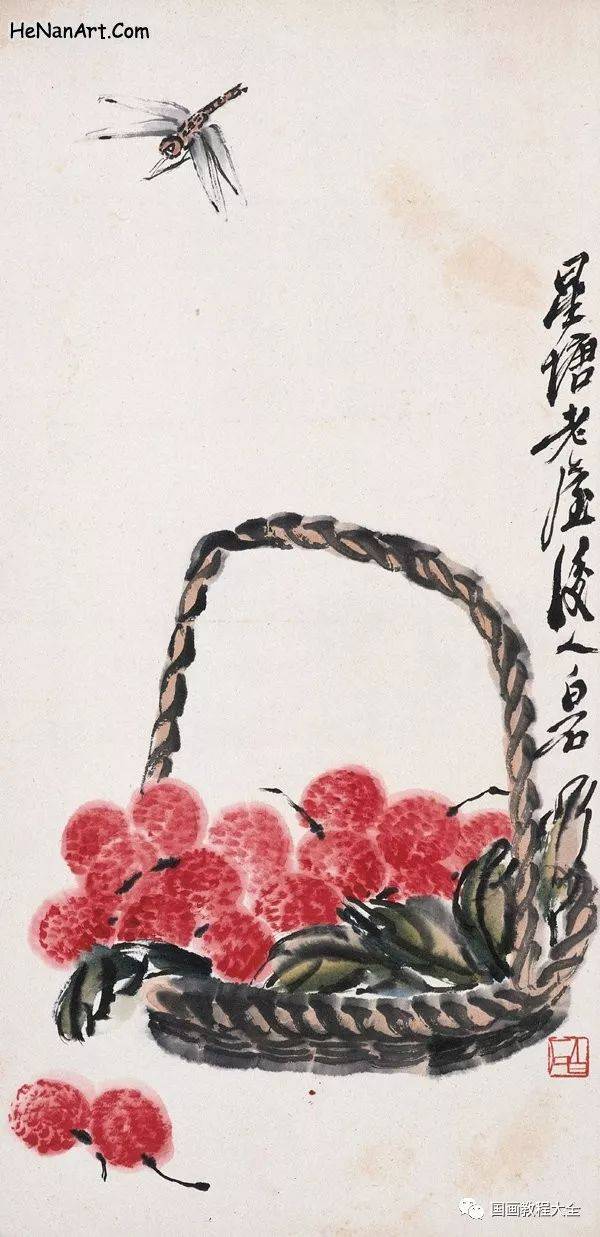 详细的荔枝写意画法，一学就会_步骤