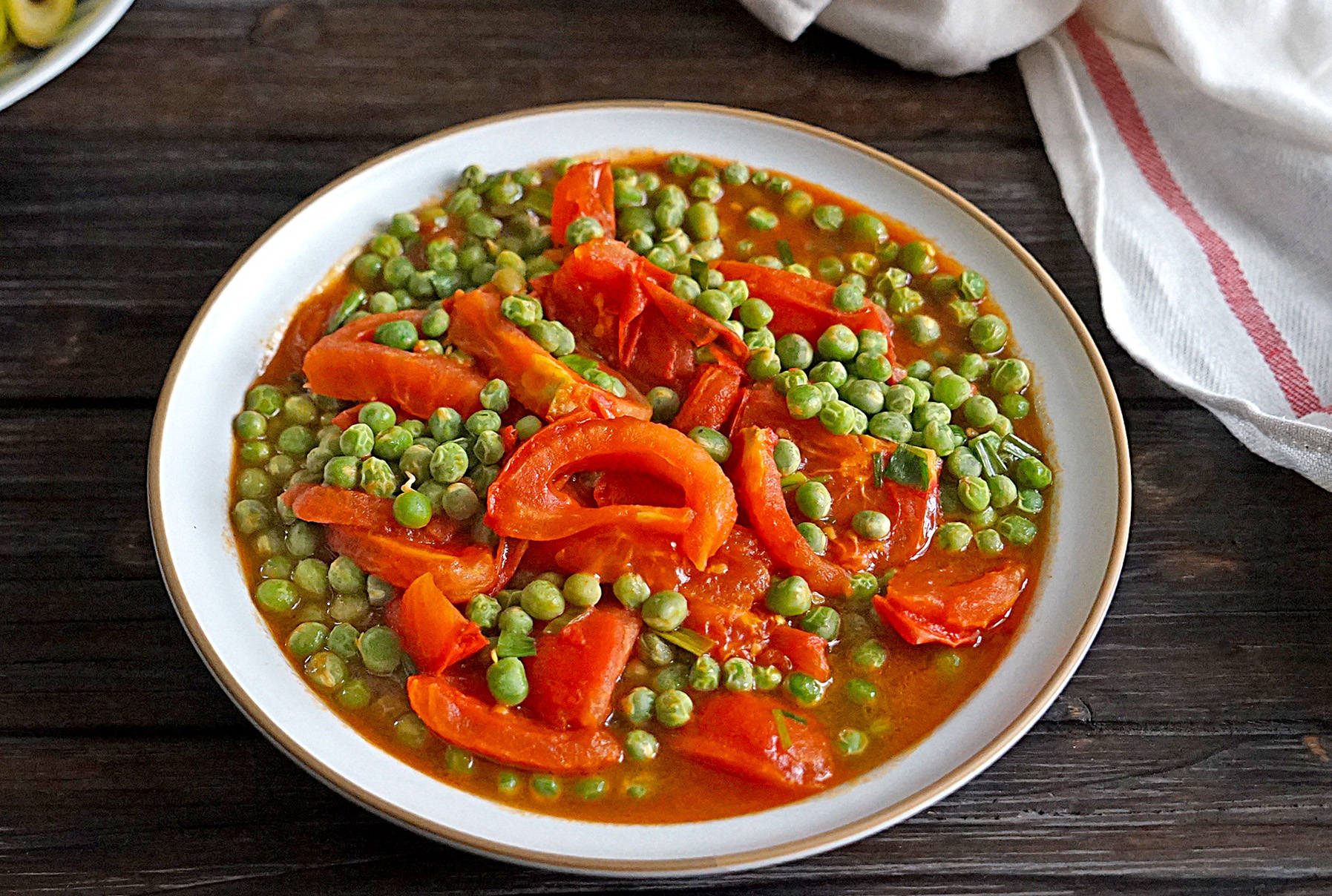 第四道:番茄炒豌豆