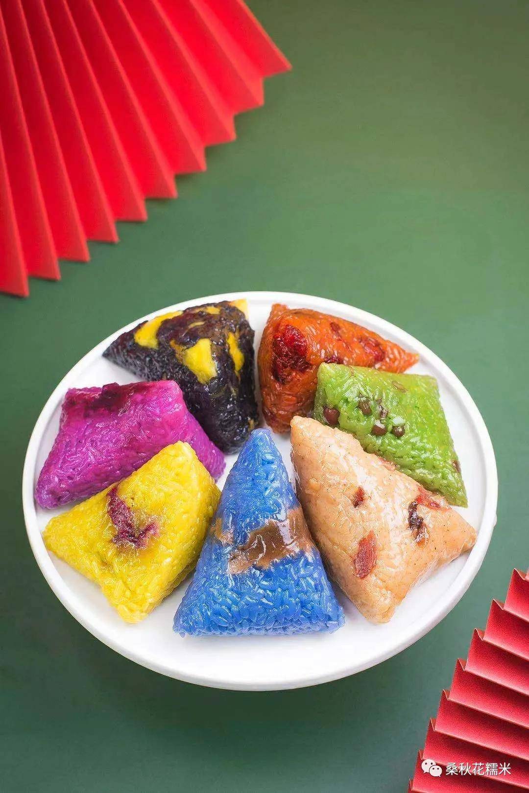 桑秋七彩花米粽掀起粽子的颜值革命