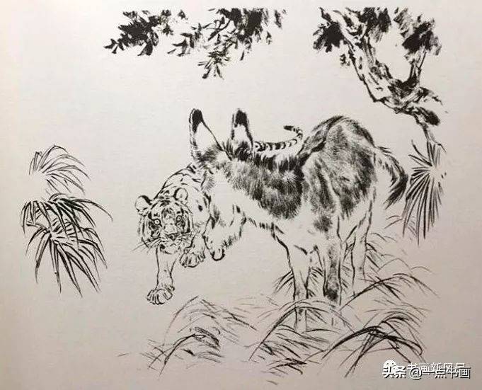 刘继卣绘画作品黔之驴分享