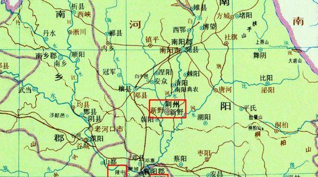 新野和襄阳地图诸葛亮从小丧父,后跟着叔父诸葛玄在襄阳长大,诸葛玄