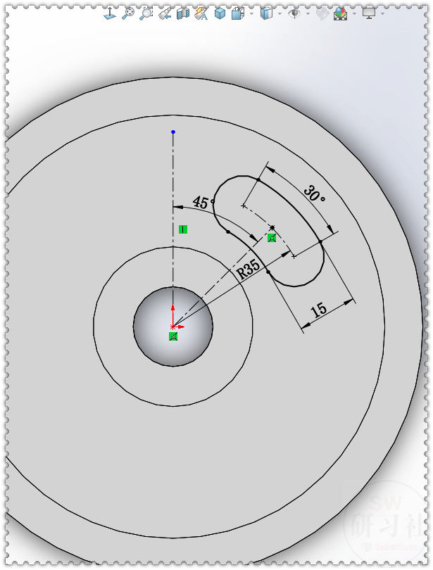 solidworks另一種方法畫圓柱凸輪方程式