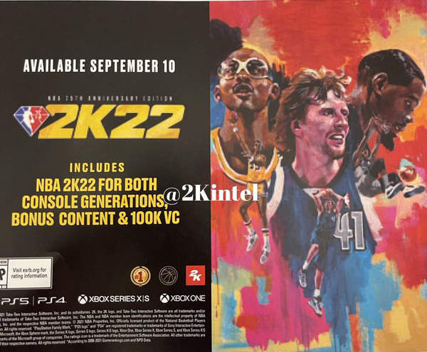 贾巴尔|网传《NBA 2K22》9月发售 杜兰特、贾巴尔任封面