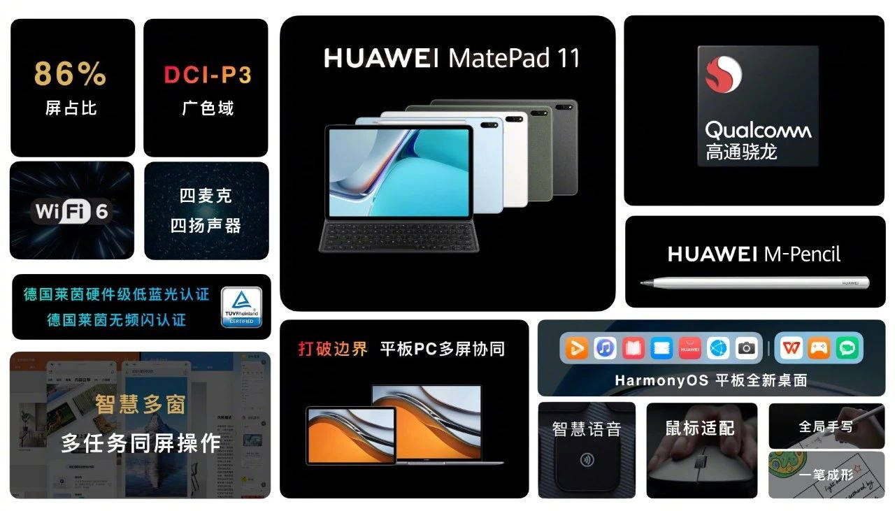 鴻蒙加持華為matepad11官宣;疑似一加9t pro渲染圖曝光