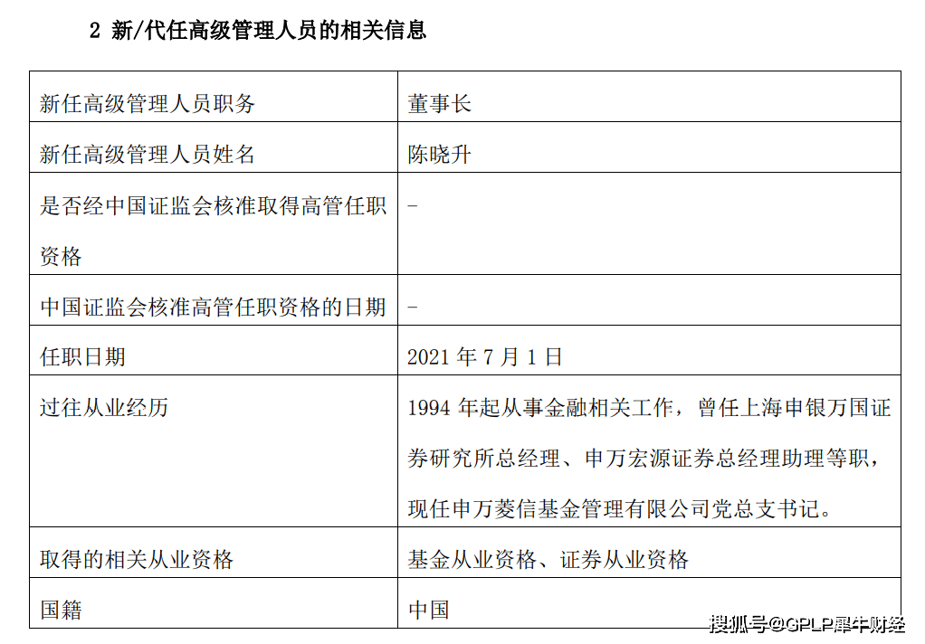 原创老申万人了成立17年申万菱信基金迎来第三任董事长