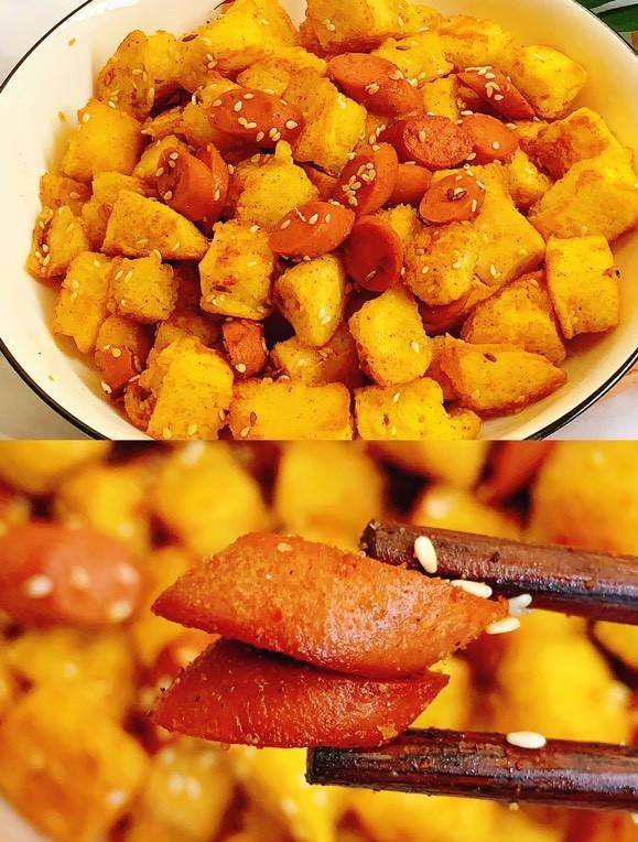 做法|家里吃不完的馒头不要扔,来试试这做法,焦香松脆香辣,追剧零食