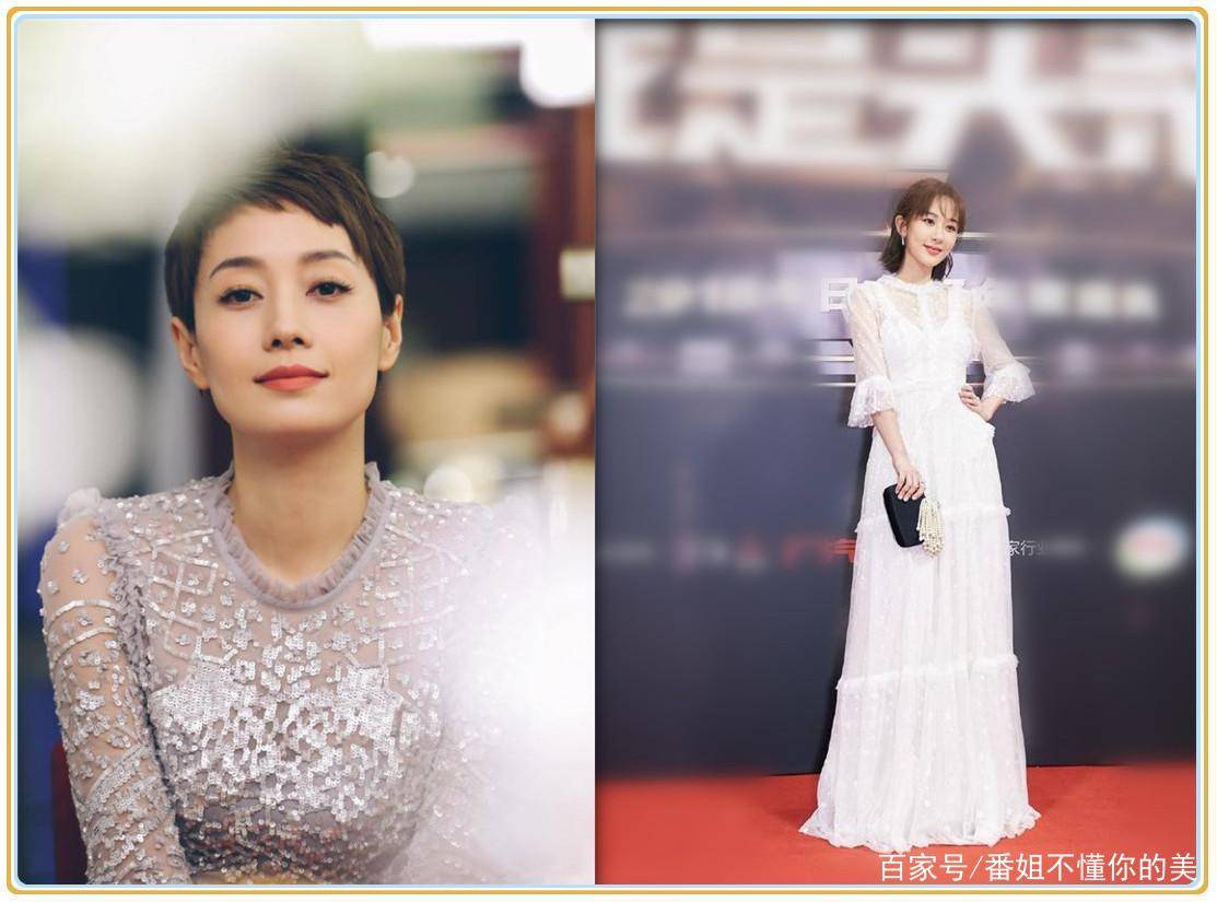 马伊琍|马伊琍终于不再迷恋西装！穿纱裙甜美清新，杨紫撞上都丢了少女感