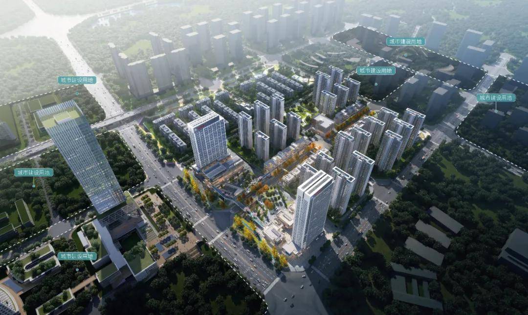 轨道城市万科·高线公园规划效果图