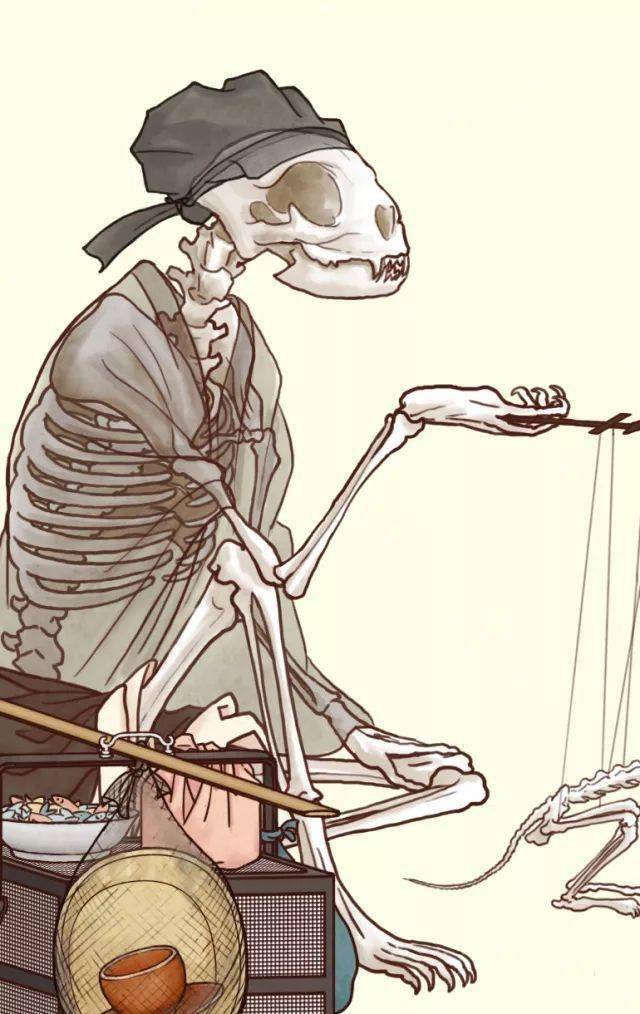 诡异的骷髅幻戏图人与骷髅的生死一线牵暗藏幻戏秘密