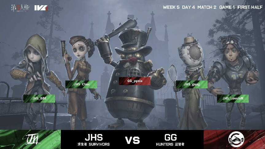 密码机|第五人格2021IVL夏季赛常规赛GG vs JHS第一局