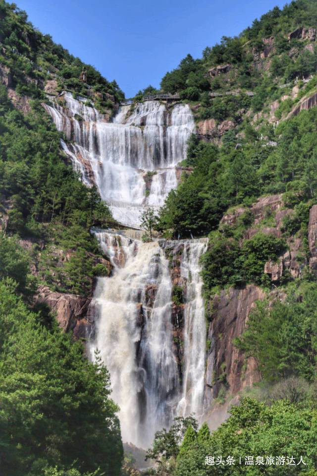 中华第一高瀑，浙江天台山大瀑布景区，一幅立体山水画卷图！