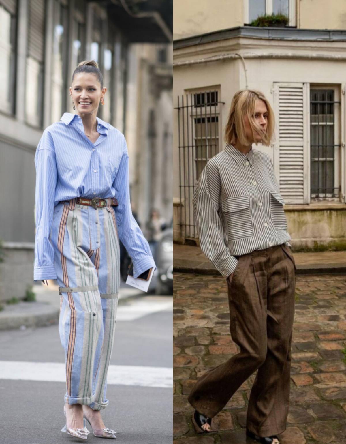 身材|条纹衬衫的清爽谁知道？胖瘦的妹子都能穿，选对款式老时髦了