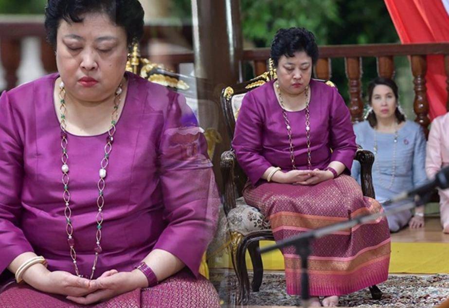 原创64岁颂妃罕见亮相头发全白眼神呆滞育坤家族千金美人迟暮