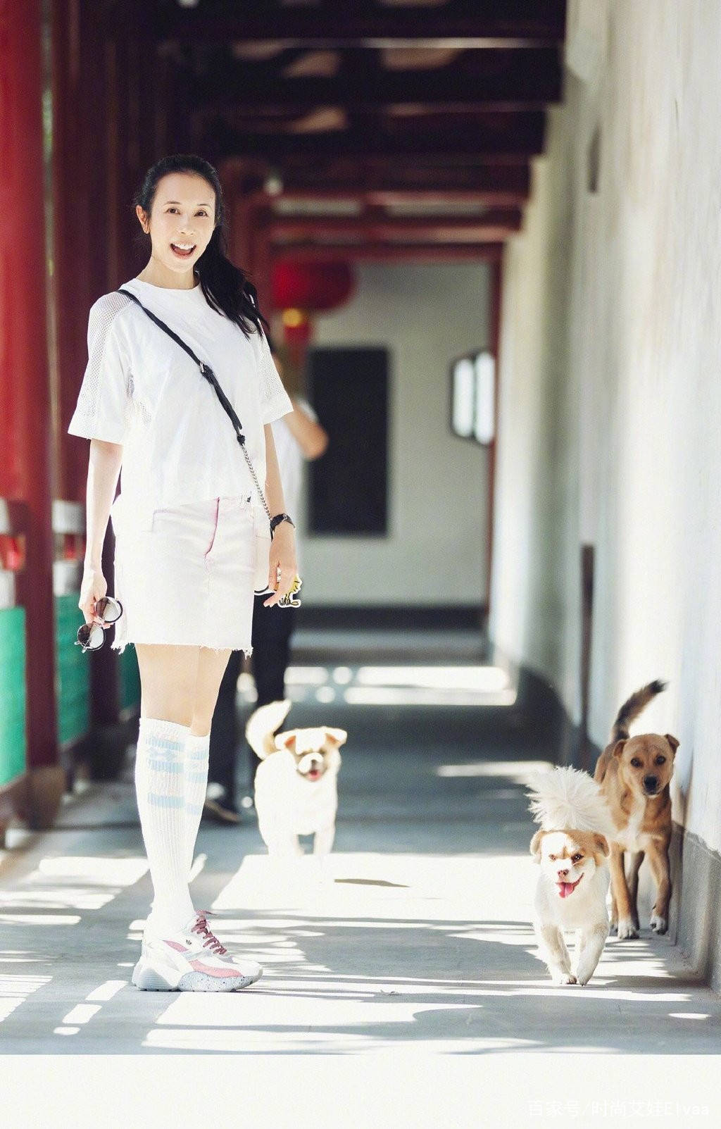 短裙|莫文蔚终于高调，167cm穿短裙足球袜秀美腿，49岁的年龄19岁身材