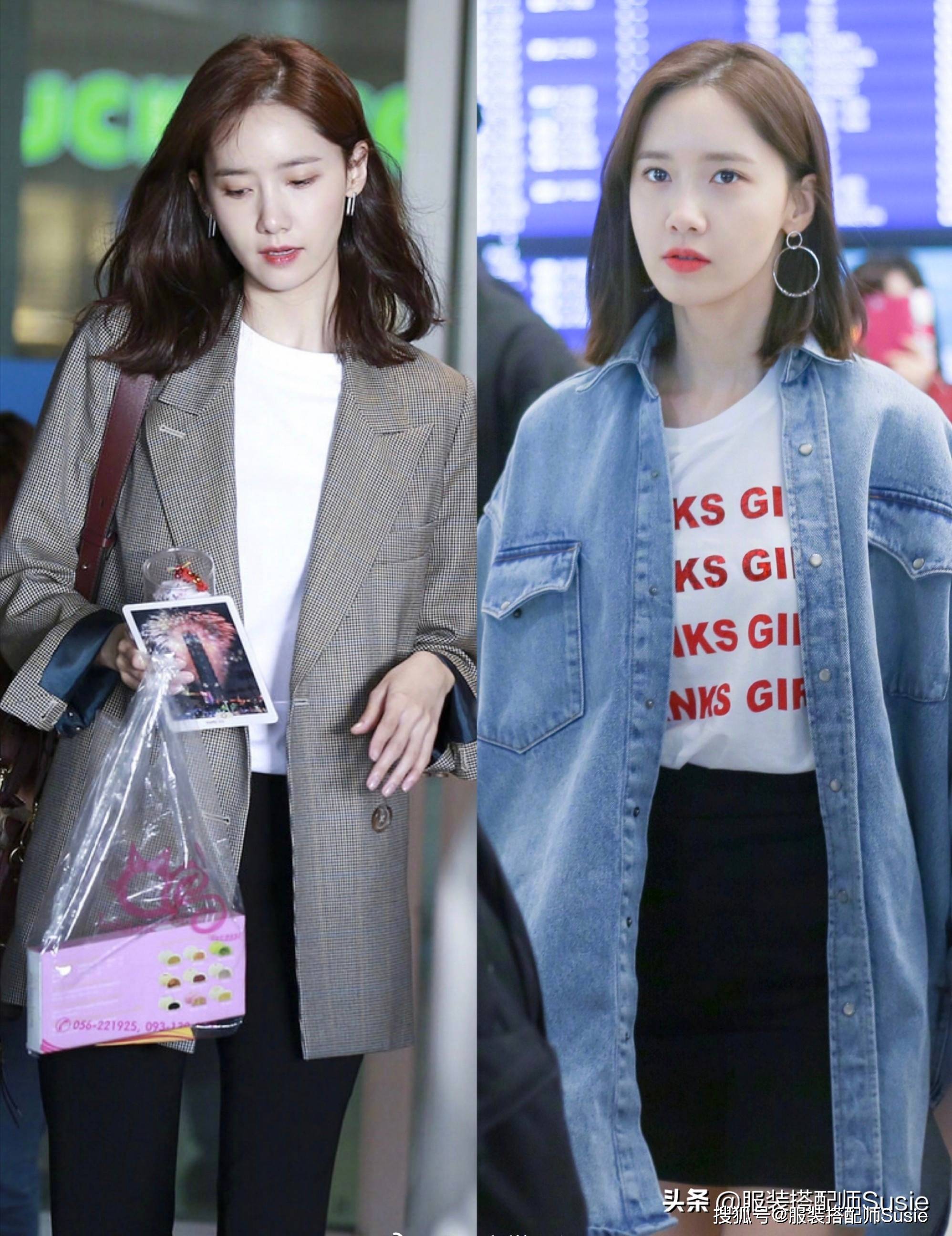 黑色|林允儿年龄真难猜，休闲单品配初恋脸，身材完美少女感十足