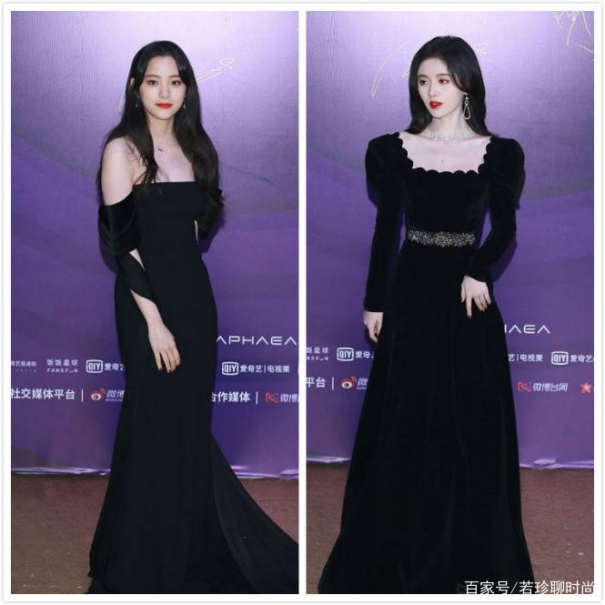 黑色|黑色裙子原来这么可爱，鞠婧祎穿温柔，欧阳娜娜穿的很清纯