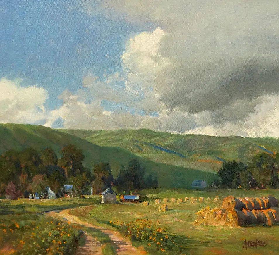 旅行与绘画，画家安德鲁精致又真实的风景作品_爱荷华州