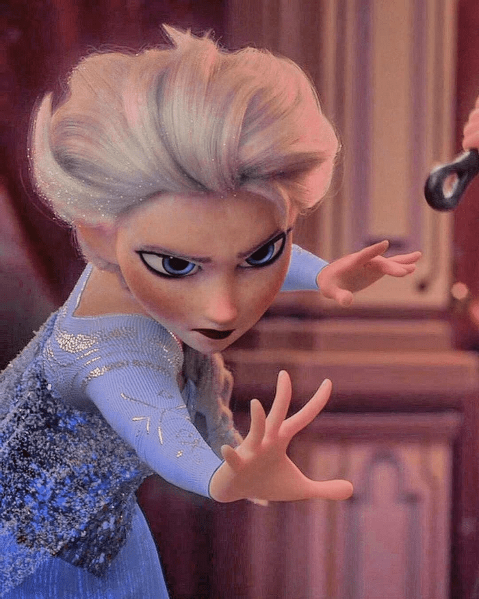 原创生气状况下的迪士尼公主乐佩和平底锅绝配艾莎惹不起