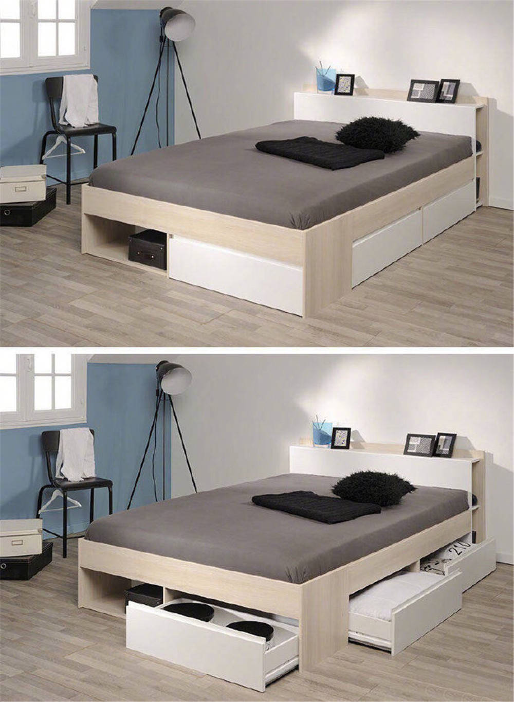 如果空间有限,卧室床铺装修可参考这样的设计!_户型