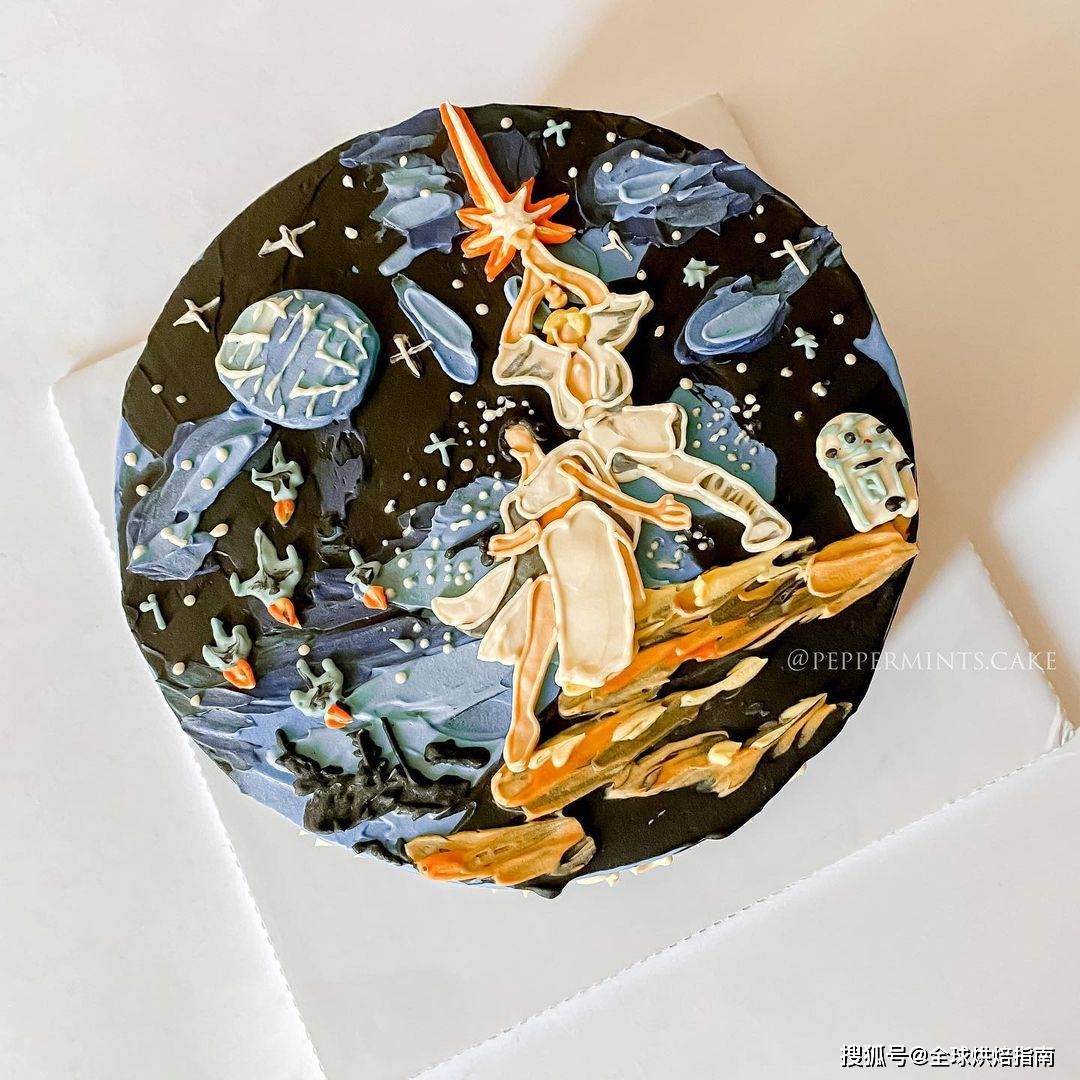 裱花師的流行經典手繪蛋糕太美了，現在還有幾個會做的？ 熱愛美食 第26张