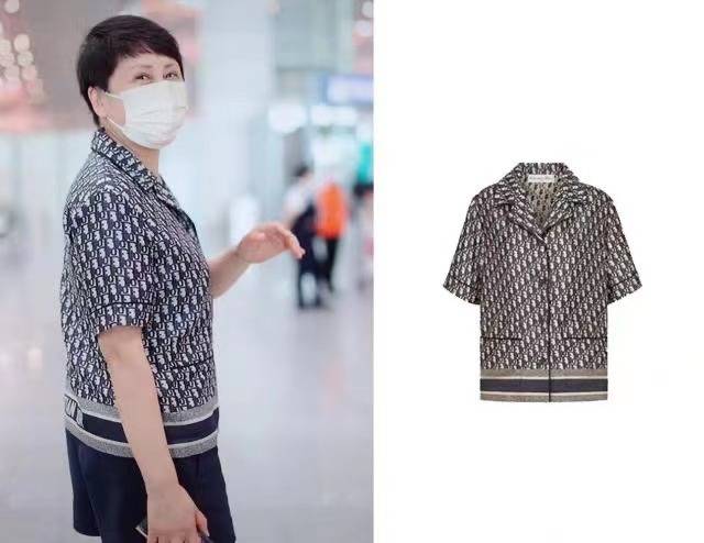 整体|张凯丽走机场像大妈遛弯,大裤衩配拖鞋,2万家居服穿出睡衣味道