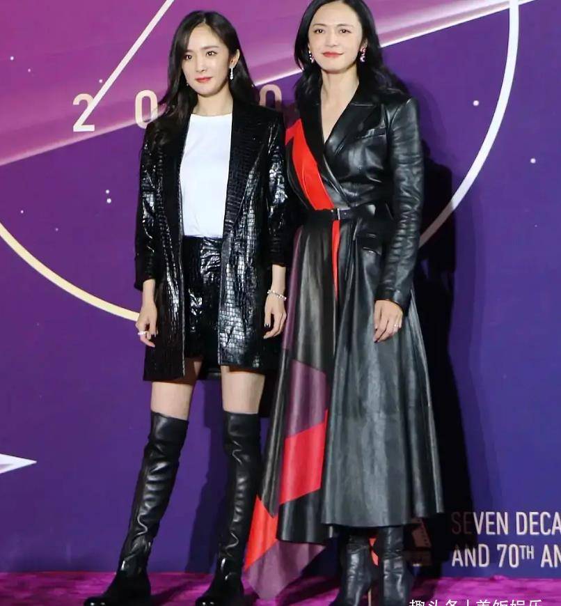 北电|北电校庆历代花旦同台比美！杨幂发际线瞩目，杨紫透明裙暴露腿粗