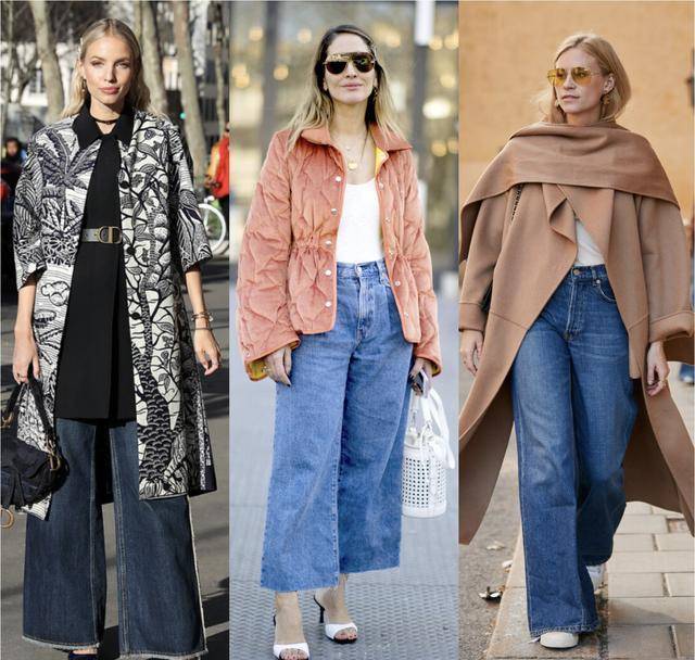 颜色|百搭御寒的牛仔阔腿裤你get了吗？秋冬季节入手一件，时髦又拉风