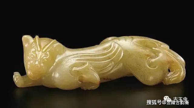 白玉饕餮文根付　提物 吊坠上衣　塑像　老玉　古玉 古玉老玉和田玉鸡骨白螭龙玉环吊坠古玉项坠玉佩饰配珠