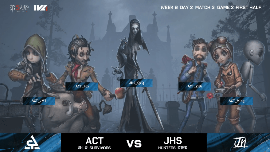 双方|第五人格2021IVL夏季赛常规赛JHS vs ACT第二局