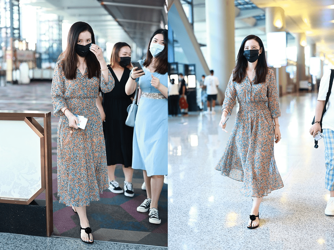 黑色|张萌真有老板娘气质，即使穿得简单都挡不住贵气感，一身绿太时髦