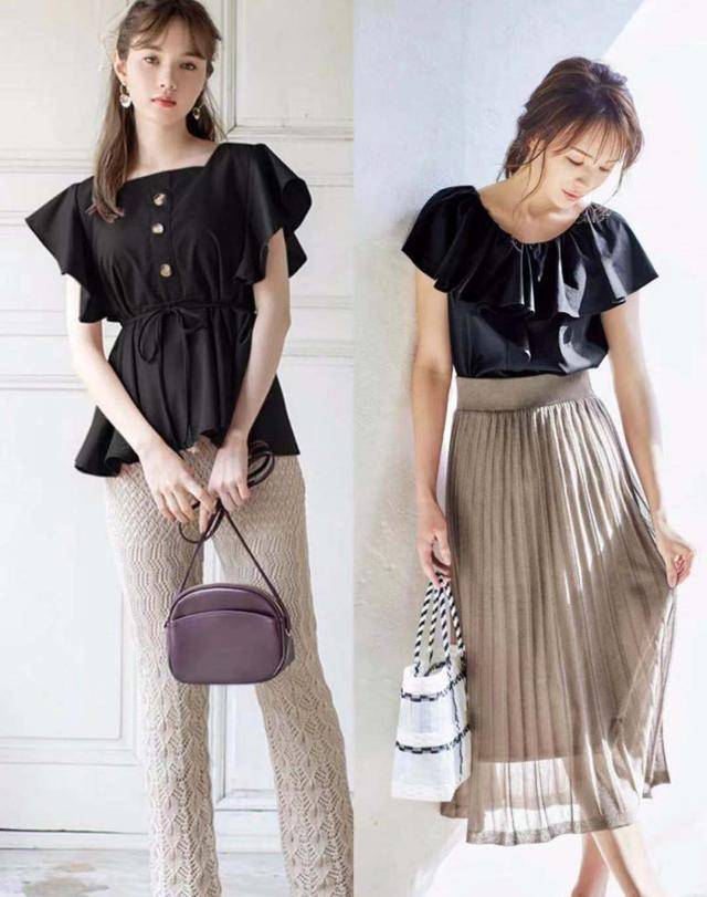 黑色|谁说穿黑色显沉闷？35岁女人参考日系穿搭示范，夏季清爽度过