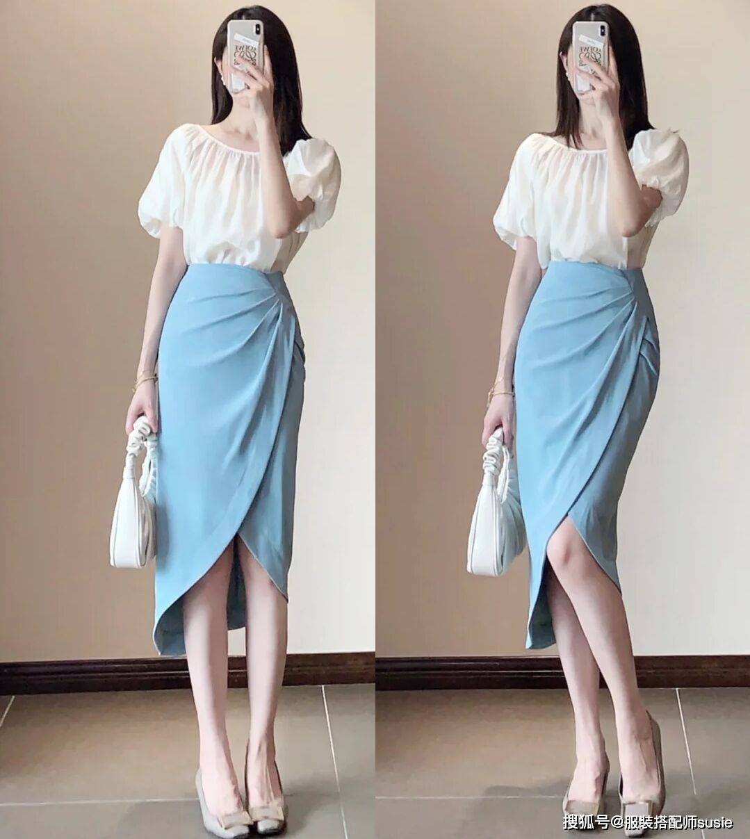 设计|清爽夏日穿搭，只要蓝灰白3种颜色就可以，教你穿出满满的高级感