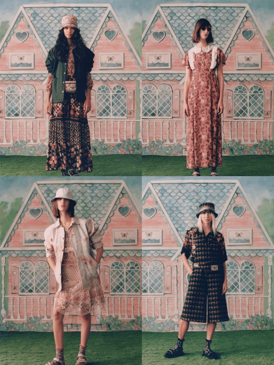 浅色|Anna Sui 2021春夏,手工艺的刺绣与镂空结合,实用中更奢华
