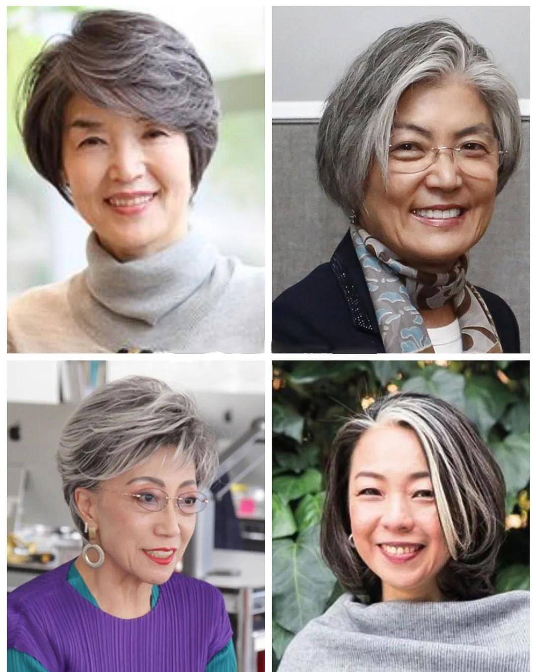 60岁剪什么发型图片