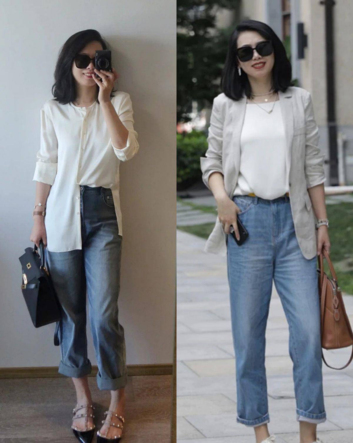 颜色|这才是中年女性该有的打扮,九分裤+平底鞋,显瘦舒适又知性