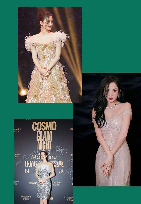 身材|娜扎暴露了穿搭小心机,把v领当斜肩穿时尚又显上镜脸,锁骨很美