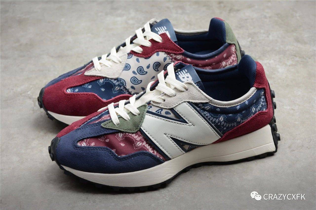 新百|New balance 327 新百伦 x Paisley 腰果花复古运动鞋