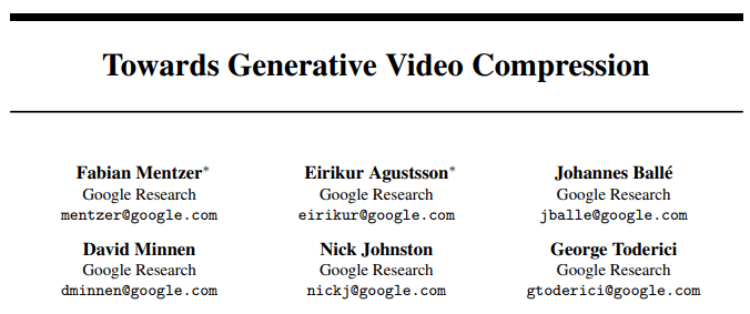 训练|开启生成式视频压缩：谷歌基于GAN来实现，性能与HEVC相当