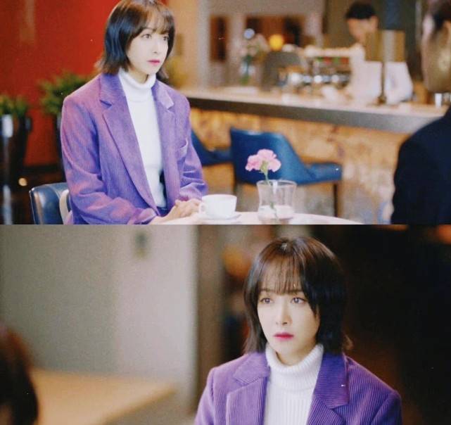 袁泉更|宋茜职场装比刘涛袁泉更火！穿紫色西装帅气十足，短发造型更霸气