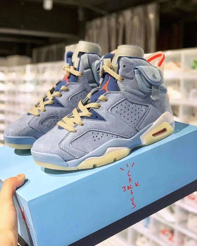 &quot|Travis Scott x AJ6＂冰蓝＂隐藏配色高清无码爆出，要发售？只蹭蹭？