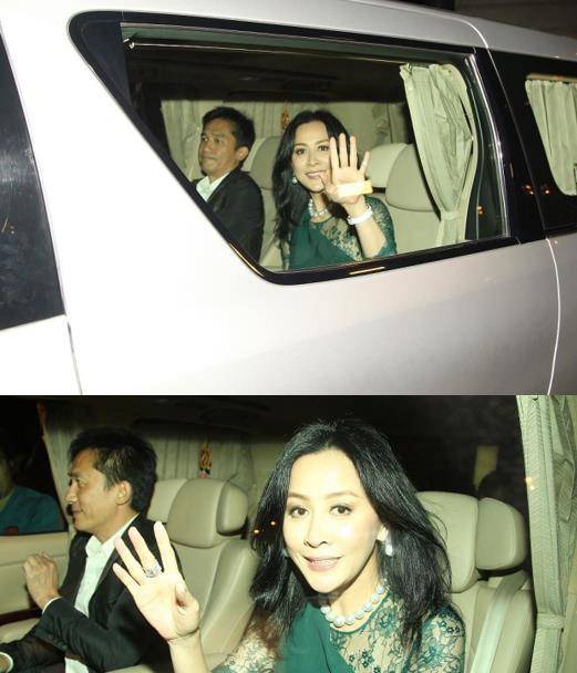 黑色|刘嘉玲越来越会打扮，穿单色蕾丝连体裤遮曲线，肤色显白更衬比例