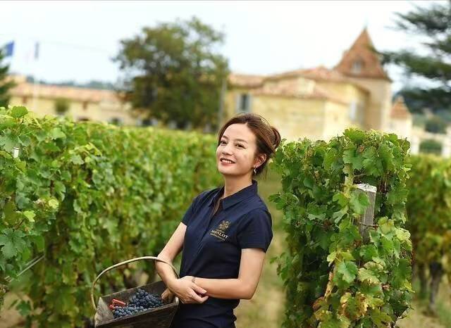 藏蓝色|赵薇真接地气，穿藏蓝色POLO衫摘葡萄，哪看得出有44岁了