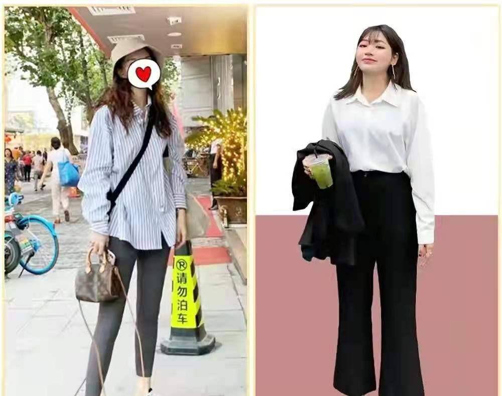 西裤|40岁阿娇离婚后身材发福，穿宽松衬衫搭阔腿裤不显瘦，气质似路人