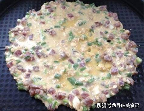 食材|孩子早餐就爱吃腊肠燕麦鸡蛋饼，食材丰富营养全面，好吃不上火