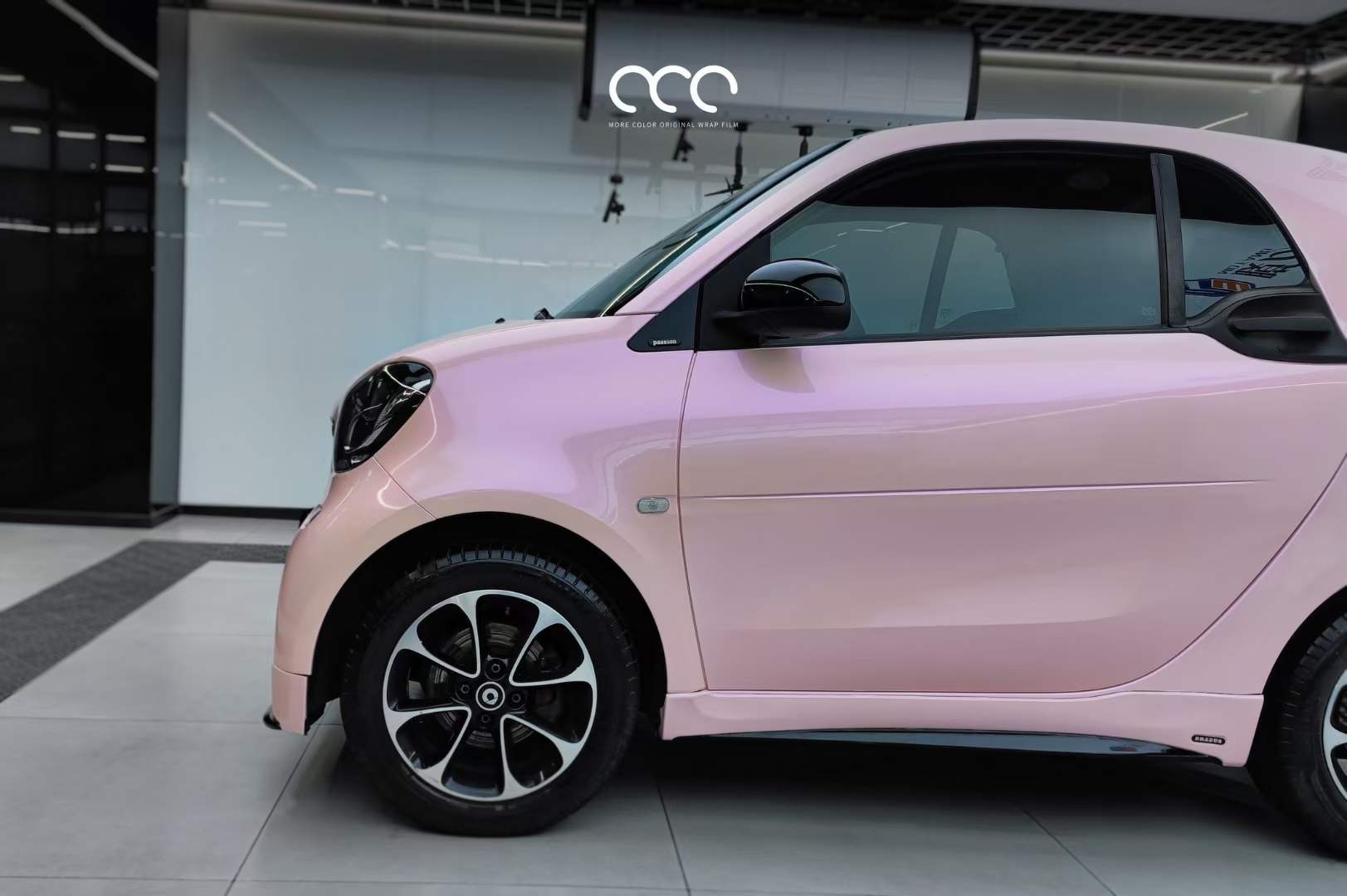 smart全车贴膜漫彩改色膜梦幻粉