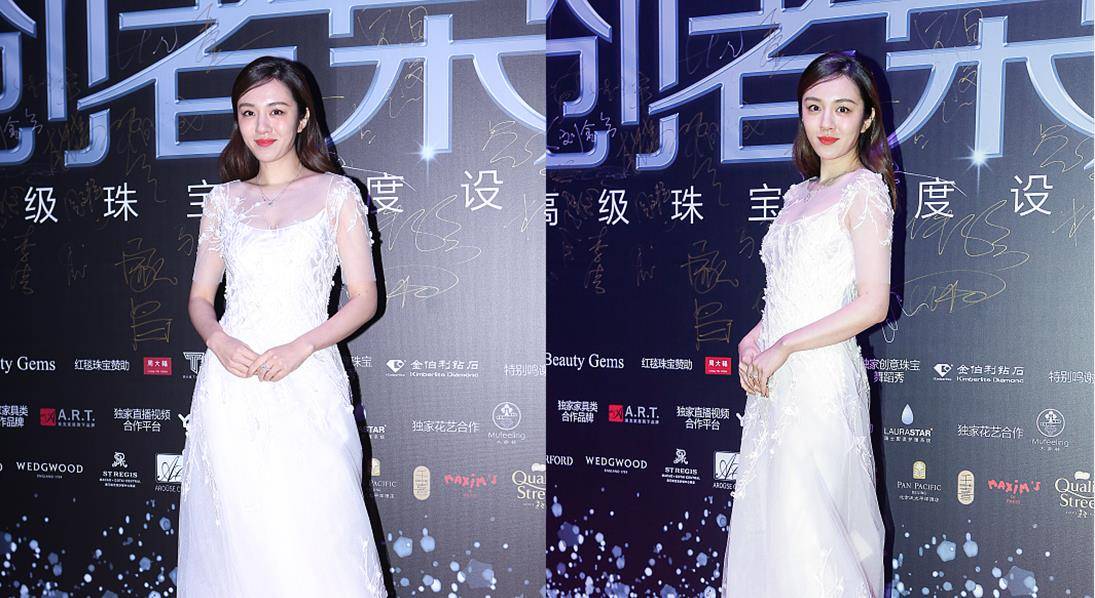 刺绣|王晓晨的身材真让女孩子羡慕,不胖不瘦刚好,穿显黑粉裙也好美