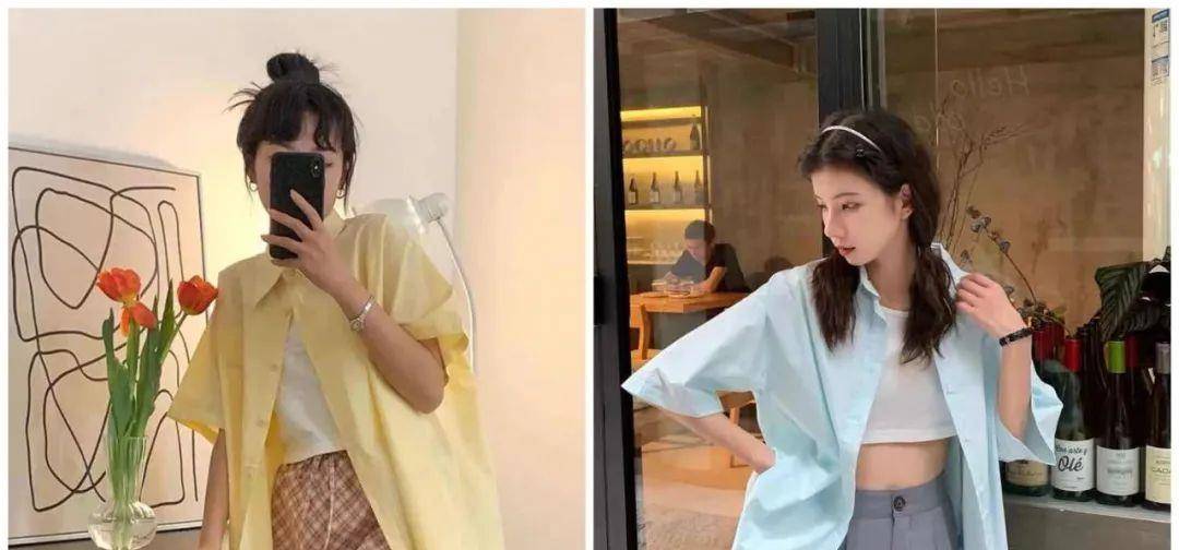 少男少女|烂大街的T恤别再穿了!短袖衬衫才是夏日时髦的好法宝,又甜又酷