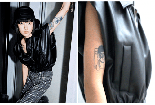 廓形|大幂幂穿搭课堂 PU单品的完美出街教程